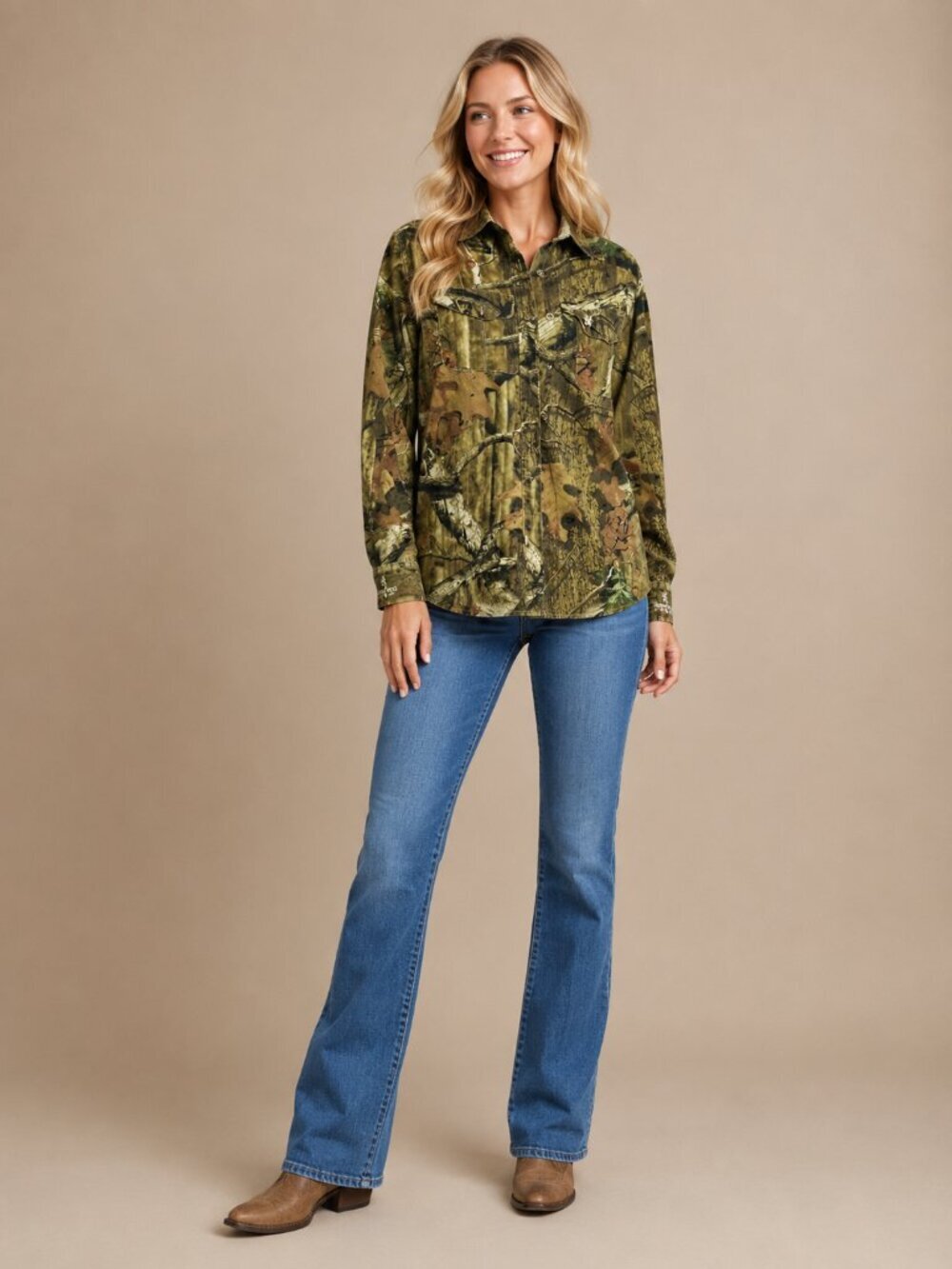 2/$30 Browning Shirt Wasatch Long Sleeve MOBUC Hunting Button-Down Medium #8930
